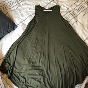 Silence + Noise Olive Flowing Dress